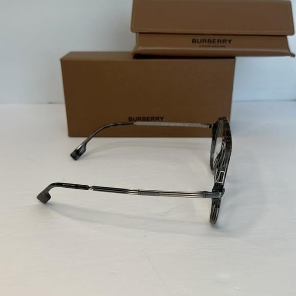 New Authentic EVEGLASSES CHARCOAL CHECK / CLEAR LENS Burberry OBE2377 - Picture 10 of 14
